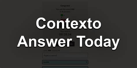 Contexto today - Contexto Answer 460 – 22nd December 2023. Let us know in the comments section below how many guesses it took for you to solve the Contexto word today and if …